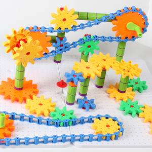 儿童幼儿园益智玩具男孩齿轮积木可转动大颗粒机械大号智力拼装