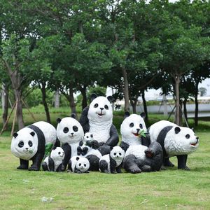 玻璃钢动物仿真大熊猫庭院公园户外园林景观装饰模型大型雕塑摆件