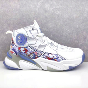 00天天阳光1668淘宝贝踏篮球鞋男秋皮面高帮透气战靴耐磨学生实践