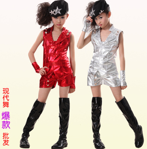 江南style儿童舞蹈演出服装现代女童爵士舞街舞劲舞表演服演出服