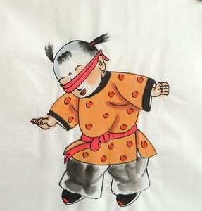 人物国画童子