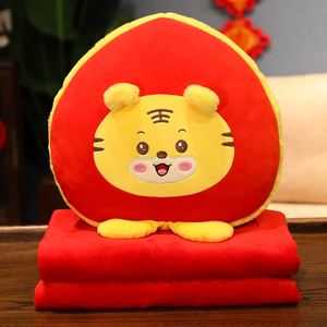 老虎抱枕三合一