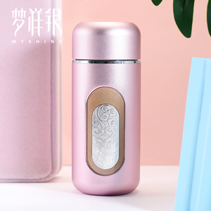 梦祥盛世系列足银内胆银水杯 纯银保温杯高档泡茶杯子 送女友礼物