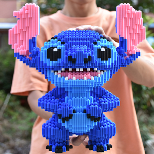 史迪仔安琪拼装积木摆件男女孩子系列成人高难度玩具拼图儿童礼物