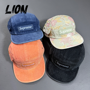 现货 Supreme 24SS CORDUROY POCKET CAMP CAP灯芯绒口袋棒球帽子