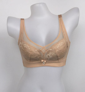 紫秀z228无钢圈透气薄棉杯聚拢舒适调整型收副乳蕾丝文胸