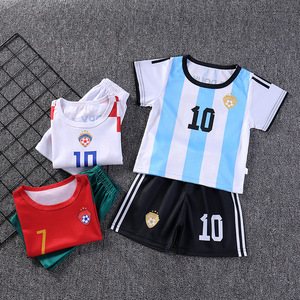 儿童足球服套装运动比赛表演服  世界杯阿根廷葡萄牙大中小童队服