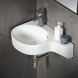 卫生间厕所挂盆角盆小户型挂墙式洗手盆洗面盆转三角迷你小洗脸盆