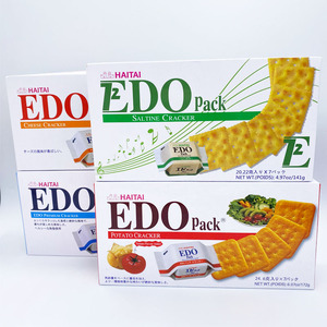 韩国进口EDOpack原味饼苏打扁桃仁芝士奶酪薯仔饼干3盒装小吃零