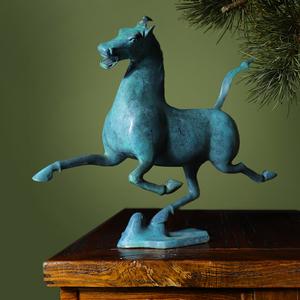 铜钰缘《马踏飞燕》全铜摆件新中式书房摆放装饰开业送礼马到成功