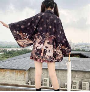 原创正版和风樱井美姬外套lolita日常防晒羽织宽松男女开衫和服