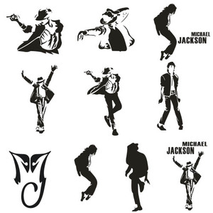 包邮流行天王-mj 迈克尔杰克逊个性车贴  迈克尔汽车贴纸 划痕贴