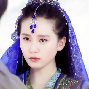 风中奇缘刘诗诗同款额饰蓝色水晶发饰异域风情配饰民族风眉心坠女