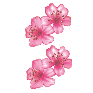 樱花纹身贴防水女持久花朵女孩清新图案仿真肩部手腕锁骨脚踝贴纸