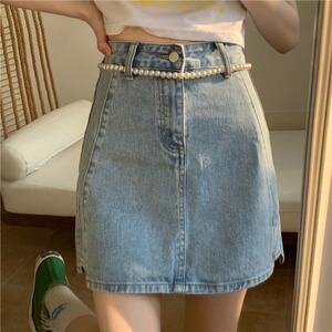 牛仔半裙短款高腰半s裙a字裙夏天下半身裙女修容裙拍照好看的裙子