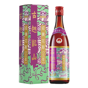 古越龙山陈年花雕三年陈 640ml*1盒绍兴黄酒花雕酒瓶装出口香港版