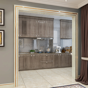 铝合金轻奢门框垭口包边条定制金属腰线仿大理石窗台板边框瓷砖