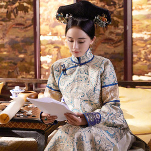 清朝宫廷风格服装旗服杨幂遇见天坛影视古装令妃同款古装演出服