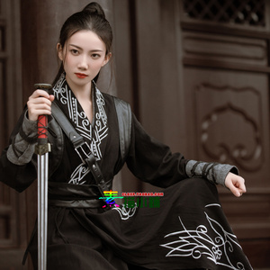 影视古装女侠风汉服女仙侠帅气赵丽颖同款武侠侠女服侠客霸气小袖