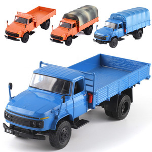 1:36仿真老解放卡车ca141合金玩具车模型带车棚工程运输车男孩盒