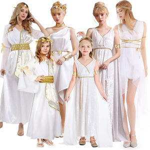 希腊女神服装白色女裙古希腊神话故事主题服万圣节服装雅典娜女神
