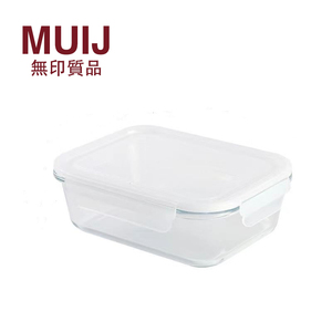 日式无印 MUJ 耐热玻璃便当盒 保鲜饭盒带饭玻璃盒ZD9S051