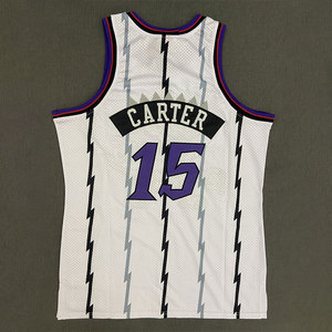 文斯卡特15号复古球衣球裤套装紫色大龙篮球服比赛服美式训练背心