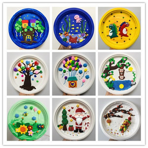 【粘土盘画材料包】超轻黏土彩泥成品太空幼儿园手工教程玩具