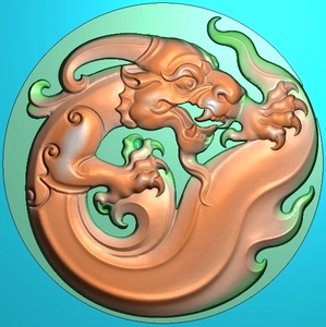 仿古龙 团龙 螭龙草龙 兽头龙九子 精雕图 浮雕玉雕 电脑雕刻 jdp