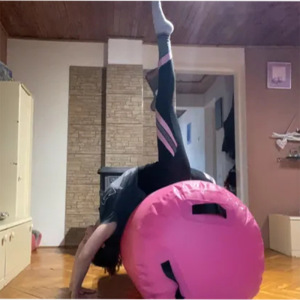 充气跆拳道后手翻神器舞蹈体操后空翻辅助训练器材圆柱平横木圆形