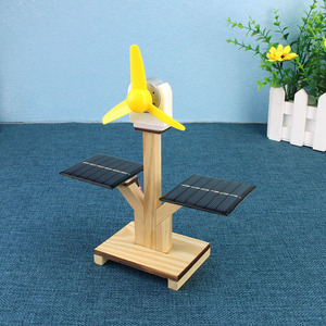 科技小制作发明太阳能风扇创意科学实验木制创科材料中学生手工拼