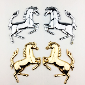 汽车个性车贴3d车身贴金属车标侧标尾标法拉利金属马标改装贴标