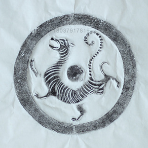 000人付款淘宝仿古汉代四神兽瓦当陶器摆件四方神秦砖汉瓦中式摆件