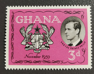 加纳1959年菲利普亲王徽志1全新  MNH
