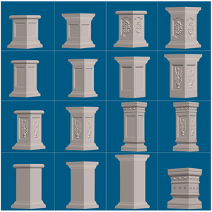 方墩模具罗马柱子方柱模型阳台柱墩水泥墩栏杆大墩子别墅模板全套