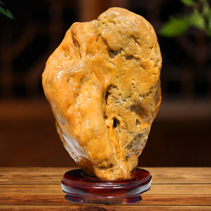 装饰奇石天然原石石头摆件黄蜡石黄腊石客厅书房自然观赏石原生态
