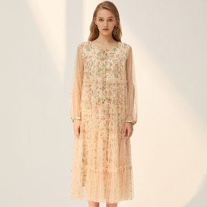 【商场同款】【异域风情】菀草壹2021春装新款连衣裙q514