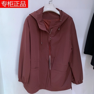专柜正品2021新款春装雅各卡洛20-608短款风衣女装妈妈装外套