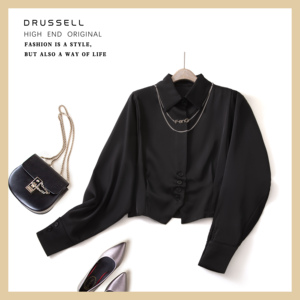 零度时尚18淘宝国内敦奴dunnu专柜正品代购2022春新款女装休闲衫dr