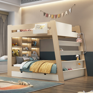 儿童床上下床双层床双人床铺高架床小户型男女童孩高低子母二层床