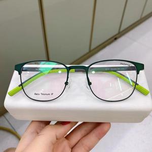 romeo罗密欧纯钛商务男款眉毛镜框近视镜架眼镜全框双色电镀r019