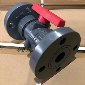 台湾环琪 sch80国标法兰双由令球阀pvc-u法兰式活接球阀epdm/fpm