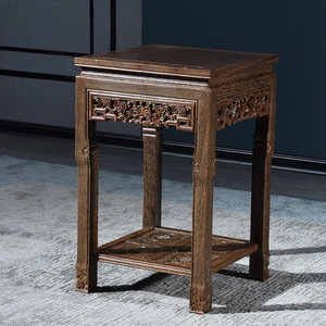 红木小茶几鸡翅木沙发角几边柜实木小方桌置物架边桌方几小泡茶桌