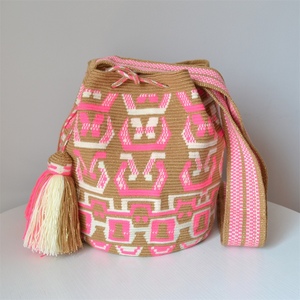 wayuu 哥伦比亚瓦尤包 进口手工编织包 精品斜跨包金线单股大号