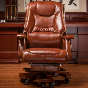 大号老板椅可躺休息午睡带电动按摩高档豪华商务办公室真皮大班椅