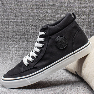 黑鞋男全黑帆布