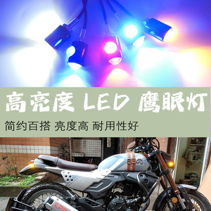 电动车摩托车泡12v改装led通用超亮警示灯车牌灯后牌照灯鹰眼灯