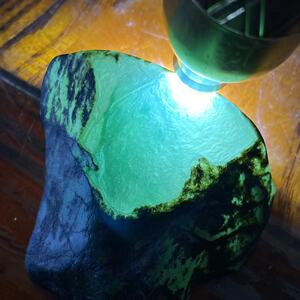 翡翠原石 缅甸翡翠原石 莫湾基 飘兰花 天空蓝 高冰料  毛料