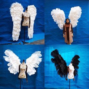 羽毛翅膀鸵鸟毛模特拍摄网红墙装饰挂饰内衣服装店橱窗创意天使