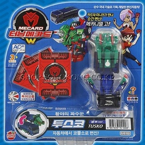 韩国版mecard魔幻w款变形车神儿童玩具 变形金刚 荒野犀牛机器人